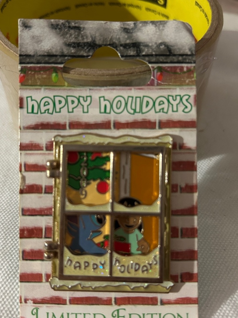 Disney Lilo and Stitch christmas Window Pin limited edition 2000